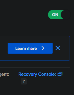 Recovery console